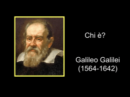 Galileo e il metodo sperimentale.