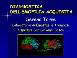 DIAGNOSTICA DELL`EMOFILIA ACQUISITA - Area-c54