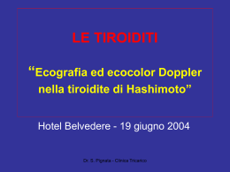 Ecografia ed ecocolor Doppler nella tiroidite di Hashimoto