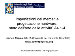 stato dell`arte delle attività A4.1-4