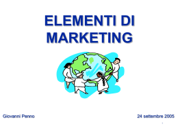 Il ciclo di vita di una destinazione turistica Il ciclo di vita del prodotto