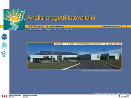Analisi progetti fotovoltaici