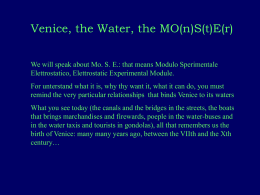 Venice, its Lagoon, the Monster-MoSE