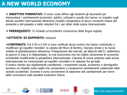 A New World Economy - Università degli Studi di Torino