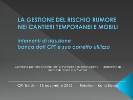 IL RISCHIO RUMORE NEI CANTIERI MOBILI E TEMPORANEI