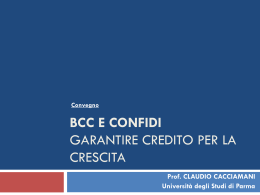 bcc e confidi - Studio Cacciamani