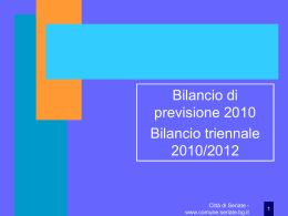 Spese correnti - Comune di Seriate