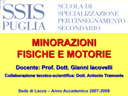 Diapositiva 1 - “E. De Giorgi” – Università del Salento