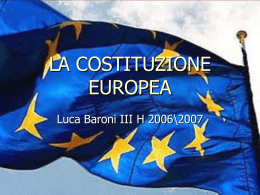 LA COSTITUZIONE EUROPEA