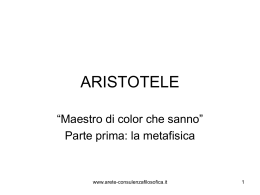 Aristotele - "Maestro di color che sanno"