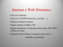 Pagine Web dinamiche server-side