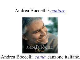 Andrea Boccelli / cantare