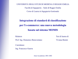 una nuova metodologia basata sul sistema MOMIS
