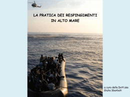 La pratica dei respingimenti in mare