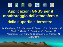 Applicazioni GNSS per il monitoraggio dell`atmosfera e della