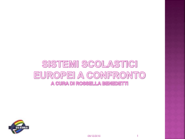 Sistemi scolastici europei a confronto