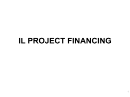 project financing nei trasporti 2012