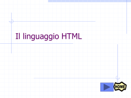 Il linguaggio HTML