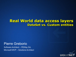 Real World data access layers DataSet vs. Custom entities