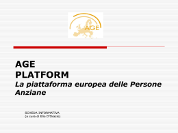 AGE PLATFORM, La piattaforma europea delle Persone Anziane