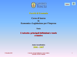 L`azienda definizioni principali e teorie evolutive