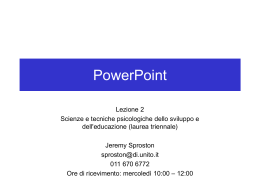 powerpoint_lez2 - Dipartimento di Informatica