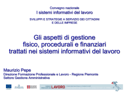 Gli aspetti di gestione fisico, procedurali e