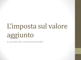 L`imposta sul valore aggiunto