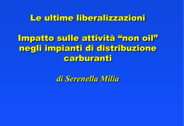 “ NON OIL ” IMPIANTI CARBURANTI