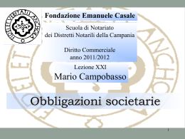 obbligazioni subordinate - Scuola di Notariato della Campania