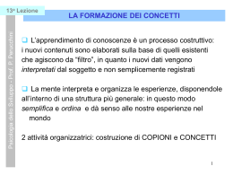 la formazione dei concetti