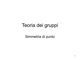 Lezione 4 - Teoria dei Gruppi