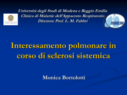 Sclerosi sistemica - Clinica malattie apparato respiratorio