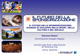 scenari di sviluppo nello sport, nella cultura e nel