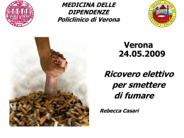 Il ricovero elettivo per smettere di fumare