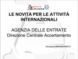 LE INDAGINI FINANZIARIE Dr. Giuseppe Malinconico