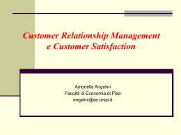 Customer Relationship Management e Customer