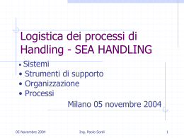 Logistica dei processi di handling