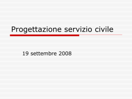 Progettazione servizio civile 19 settembre 2008