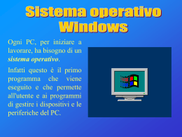 Il sistema operativo windows
