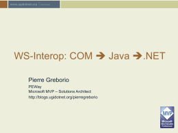 WS-Interop: COM Java .NET
