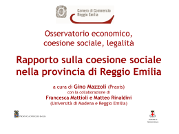 Leggi il documento La coesione sociale in versione ppt