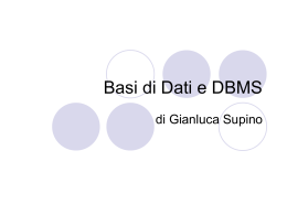 Basi di Dati e DBMS