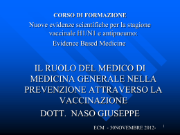 vaccinazione in Medicina Generale