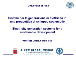 Sistemi per la generazione di elettricit&agrave; in una prospettiva di