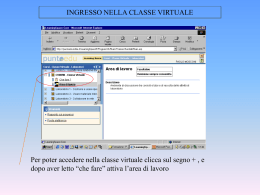 Slide di presentazione “classe virtuale”