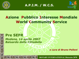 Azione Pubblico Interesse Mondiale - Rotary International