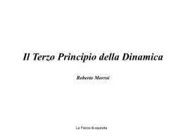 Il terzo principio della dinamica
