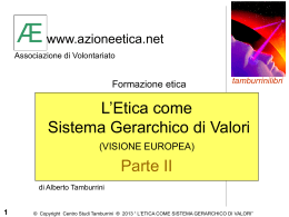 L`Etica come Sistema Gerarchico di Valori parte II