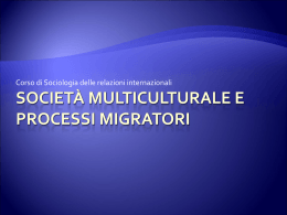 3. Società multiculturale e processi migratori